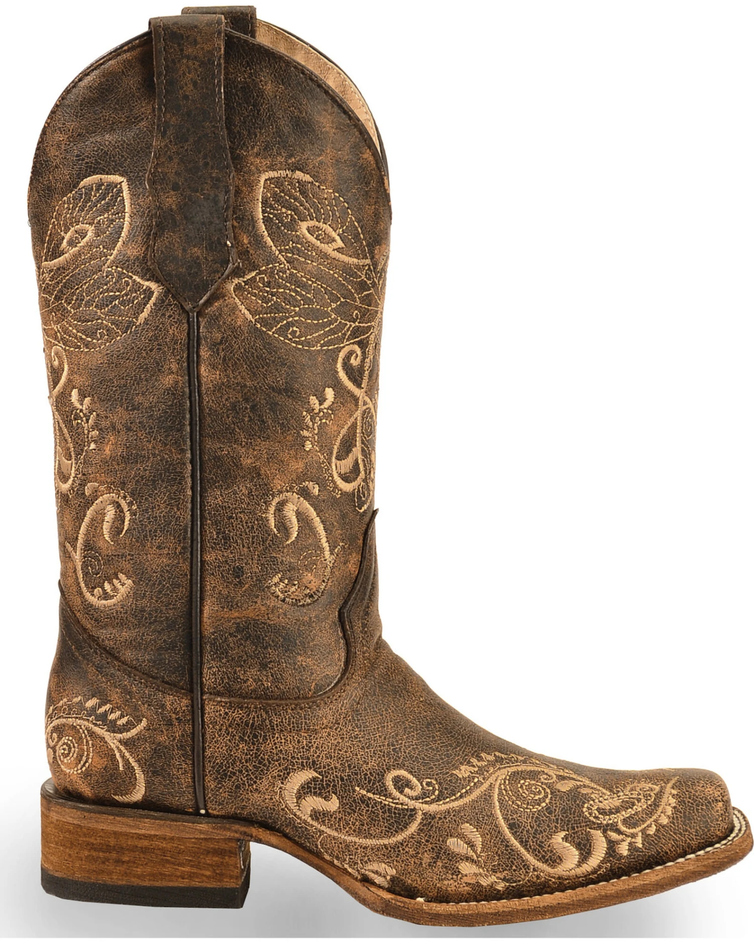 Circle G Women's Dragonfly Embroidered Western Boots - Square Toe - Image 2
