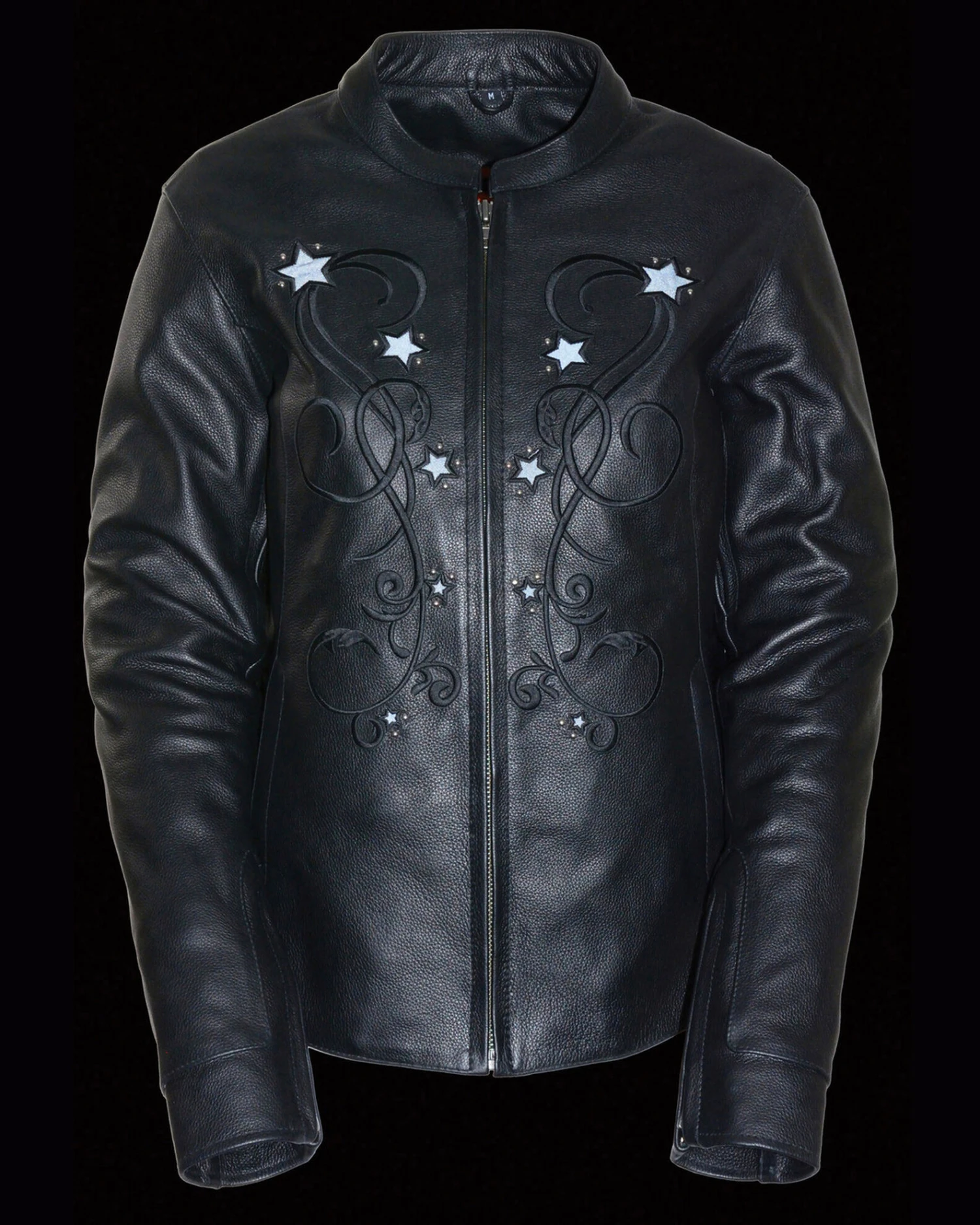 Milwaukee Leather Women's Reflective Star Leather Jacket - Image 2