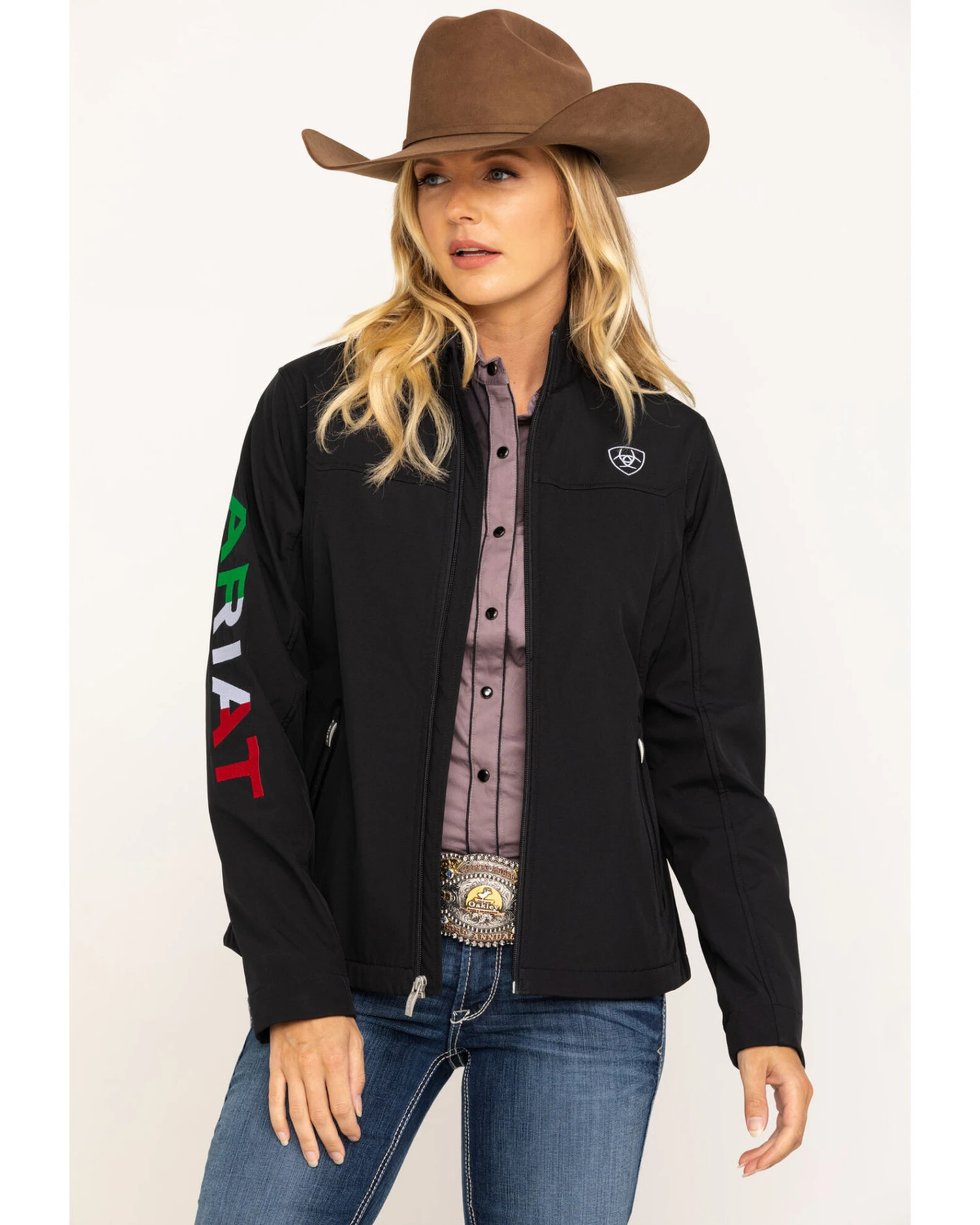 Ariat Women's Classic Team Mexico Flag Softshell Jacket - Image 2