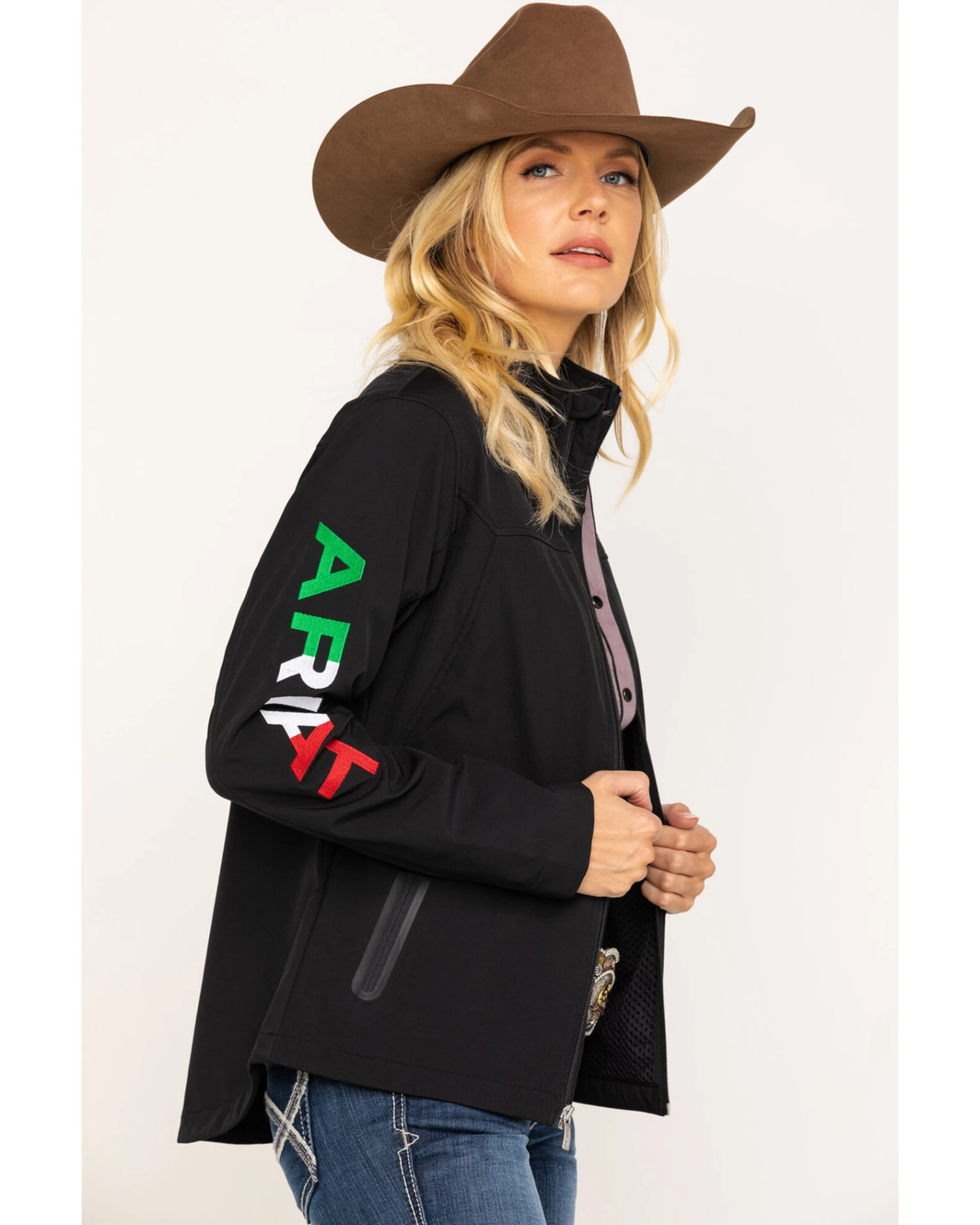 Ariat Women's Classic Team Mexico Flag Softshell Jacket - Image 3