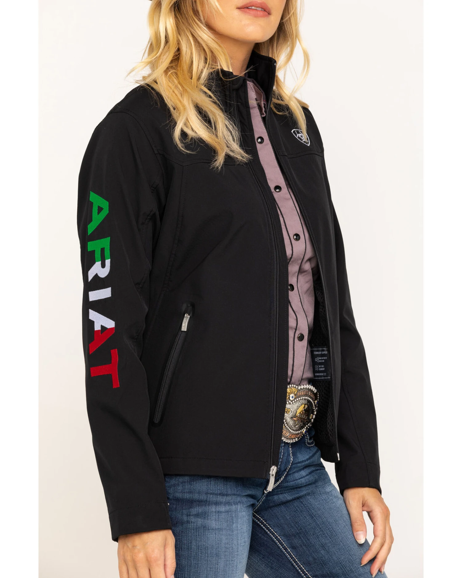 Ariat Women's Classic Team Mexico Flag Softshell Jacket - Image 4