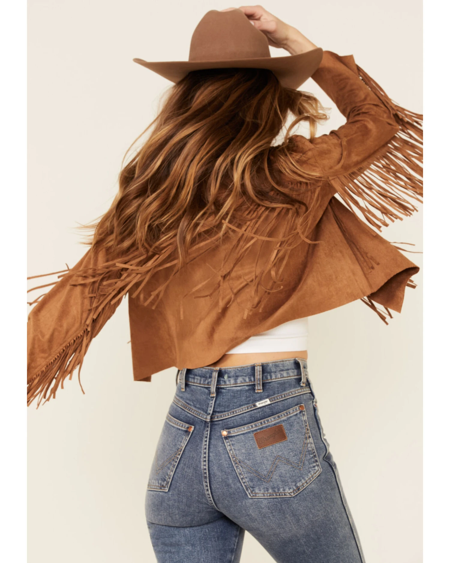 Vocal Women's Faux Suede Western Fringe Jacket - Image 3