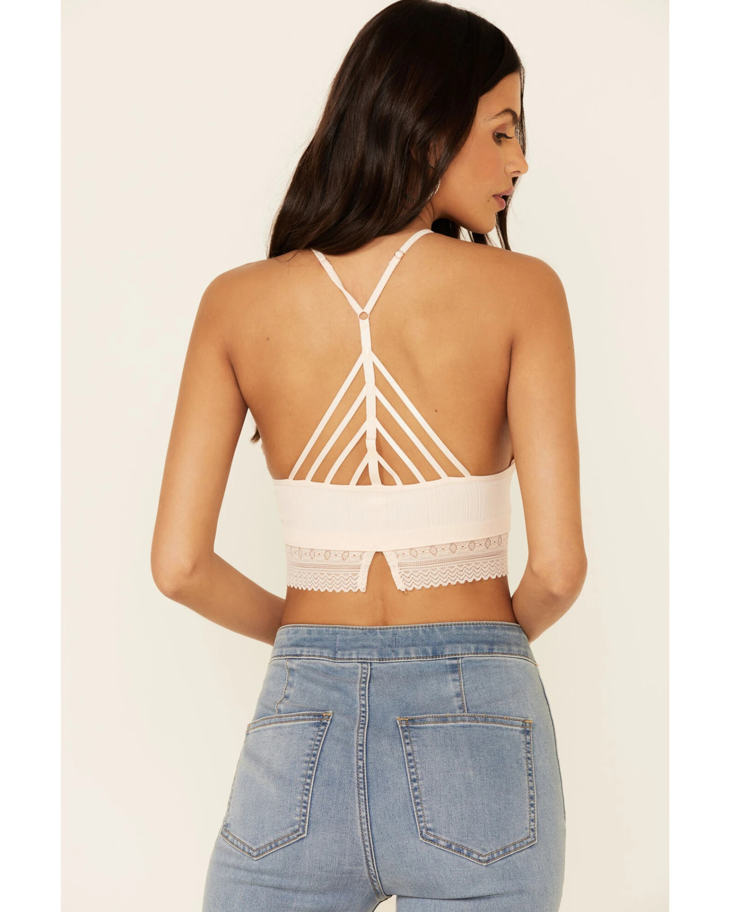 Fornia Women's Caged Back High Neck Crochet Bralette Tank Top - Image 2