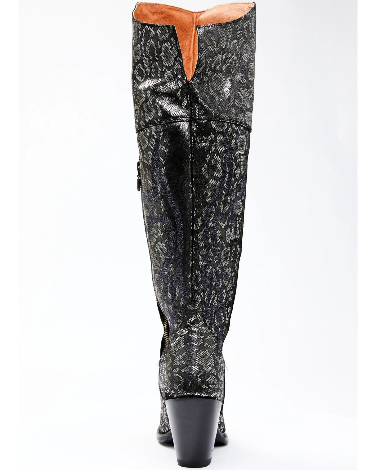 Dan Post Women's Black Snake Print Western Boots - Snip Toe - Image 5