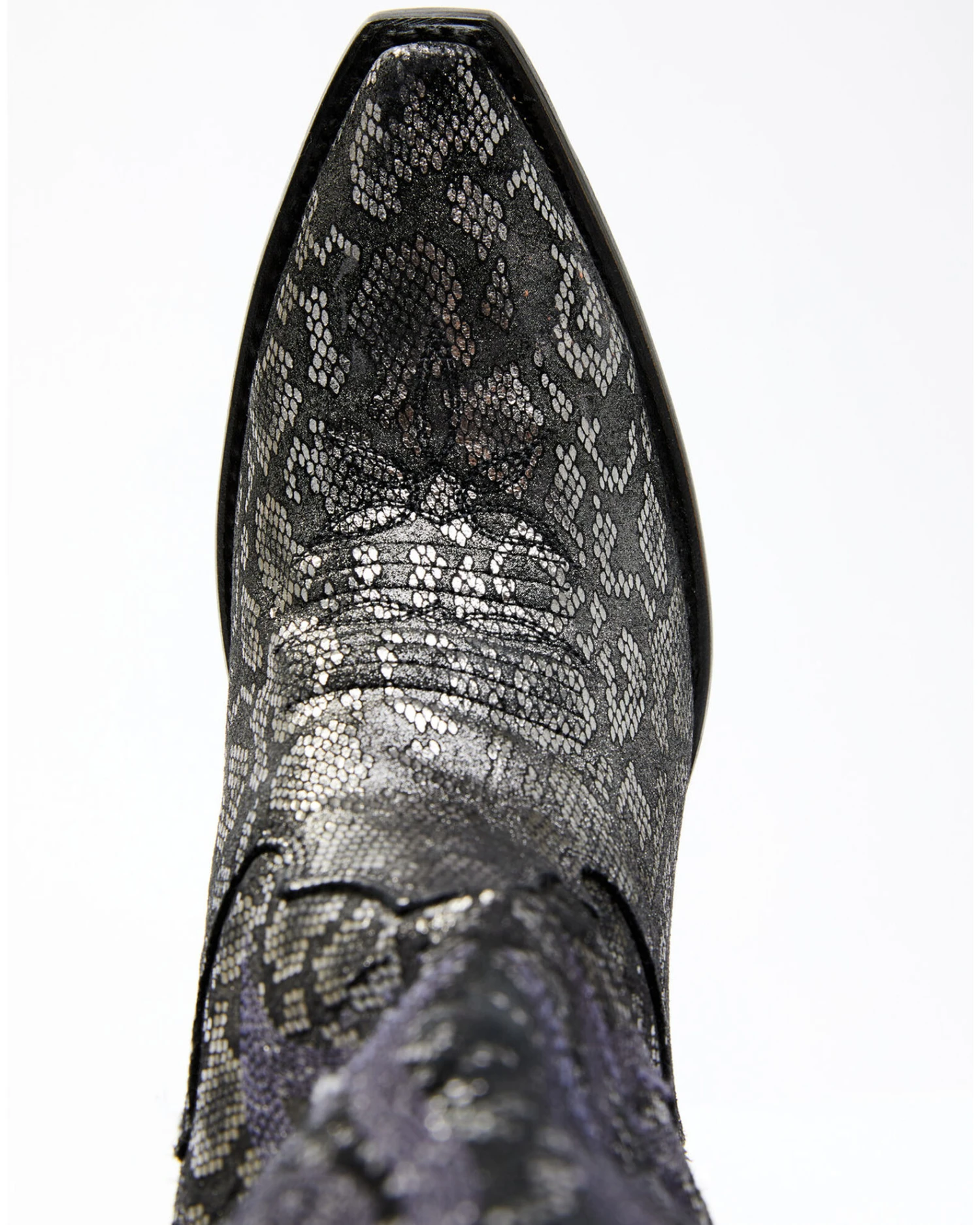 Dan Post Women's Black Snake Print Western Boots - Snip Toe - Image 6