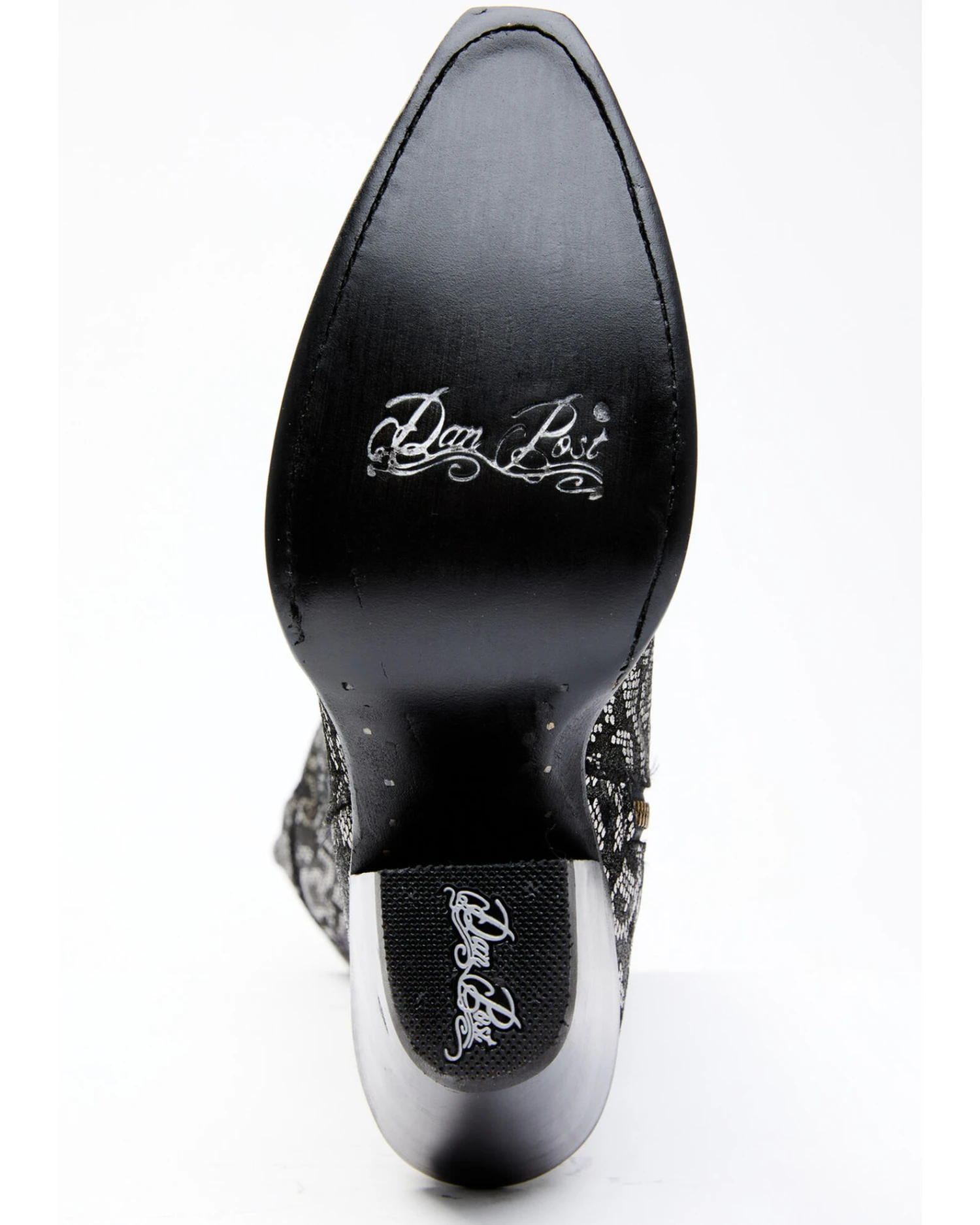 Dan Post Women's Black Snake Print Western Boots - Snip Toe - Image 7