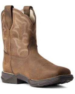 Ariat Women's Distressed Brown Anthem Shortie II H20 Full-Grain Western Boot - Square Toe 