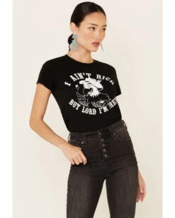 Bandit Brand Women's I Ain't Rich But Lord I'm Free Graphic TeeĀ