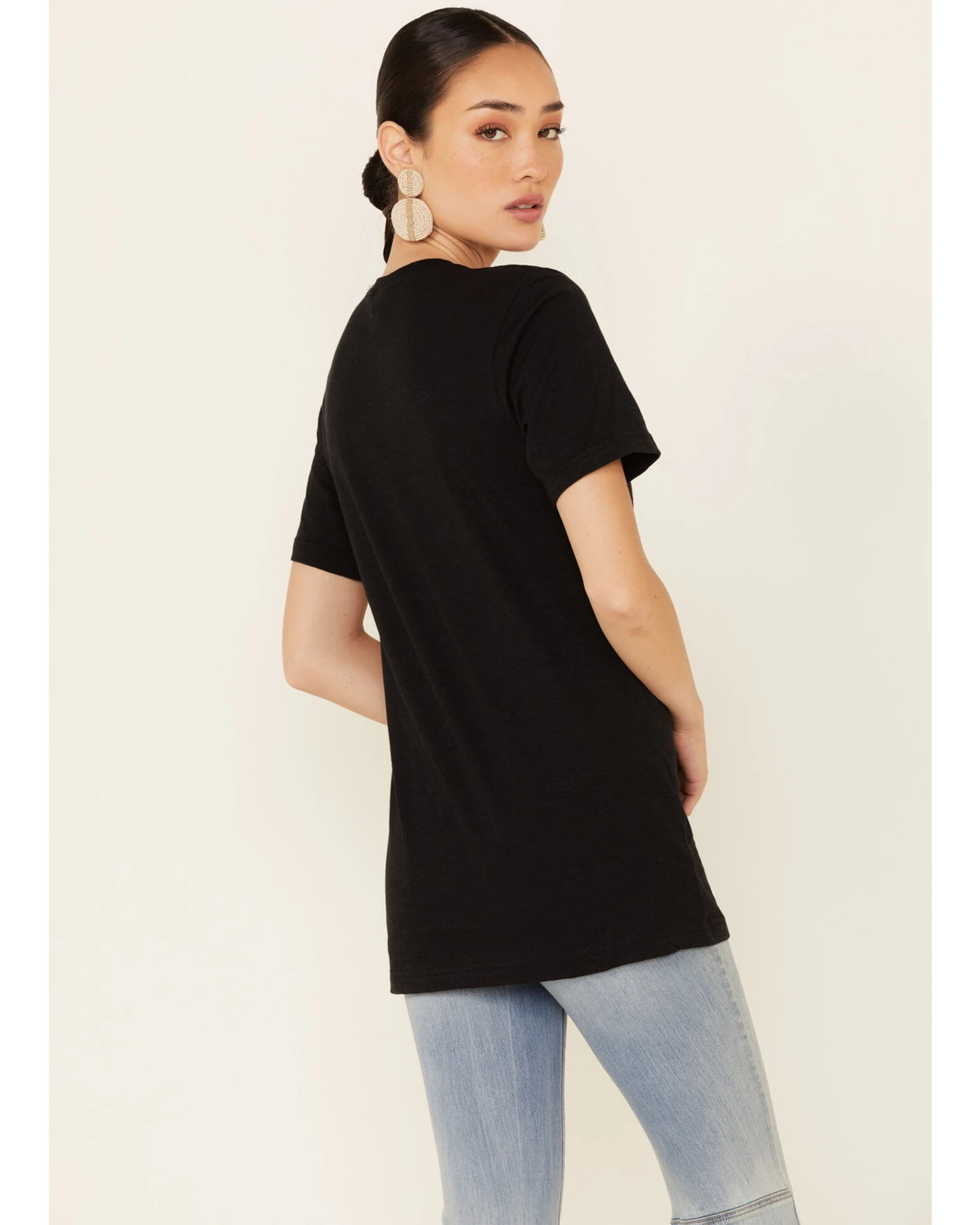 Ali Dee Women's Give Me My Space Cowboy Graphic Short Sleeve Tee - Image 4