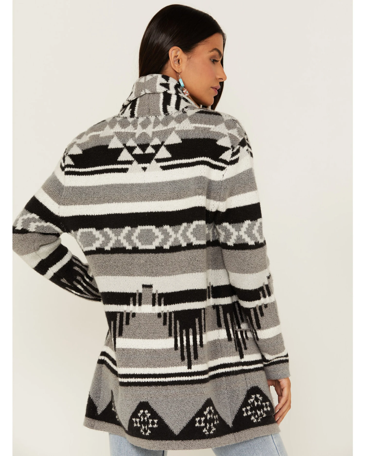 Idyllwind Women's Twin Pines Southwestern Knit Cardigan Tonal Sweater - Image 3