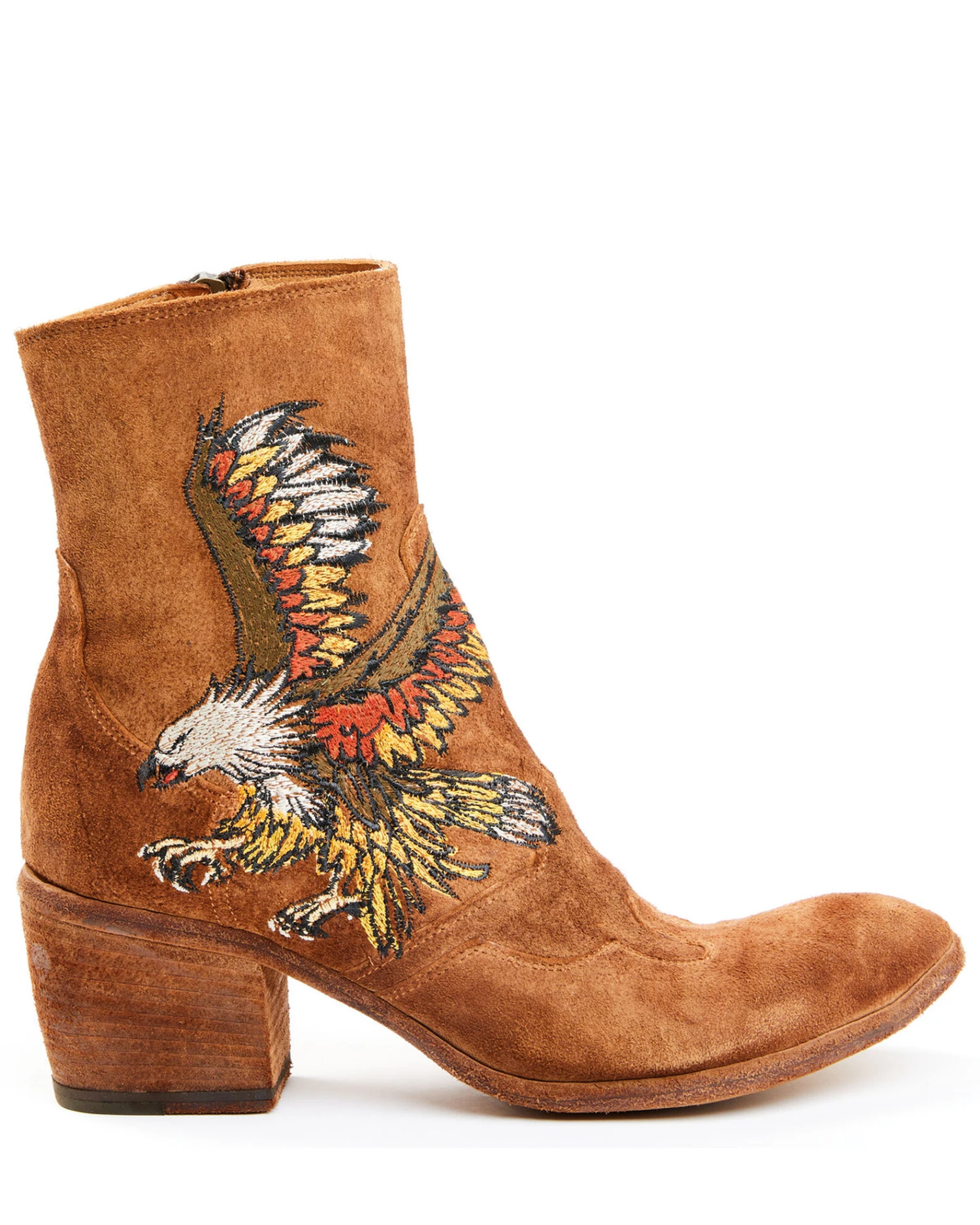 Marco Delli Women's Embroidered Eagle Fashion Booties - Round Toe - Image 2