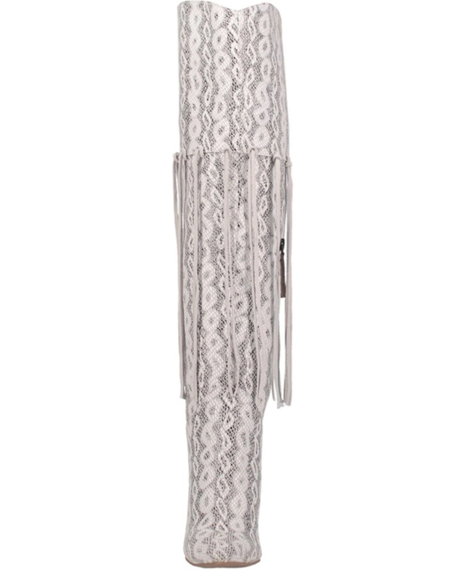 Dingo Women's Kitty Kat Snake Print Fringe Tall Western Boot - Pointed Toe - Image 4