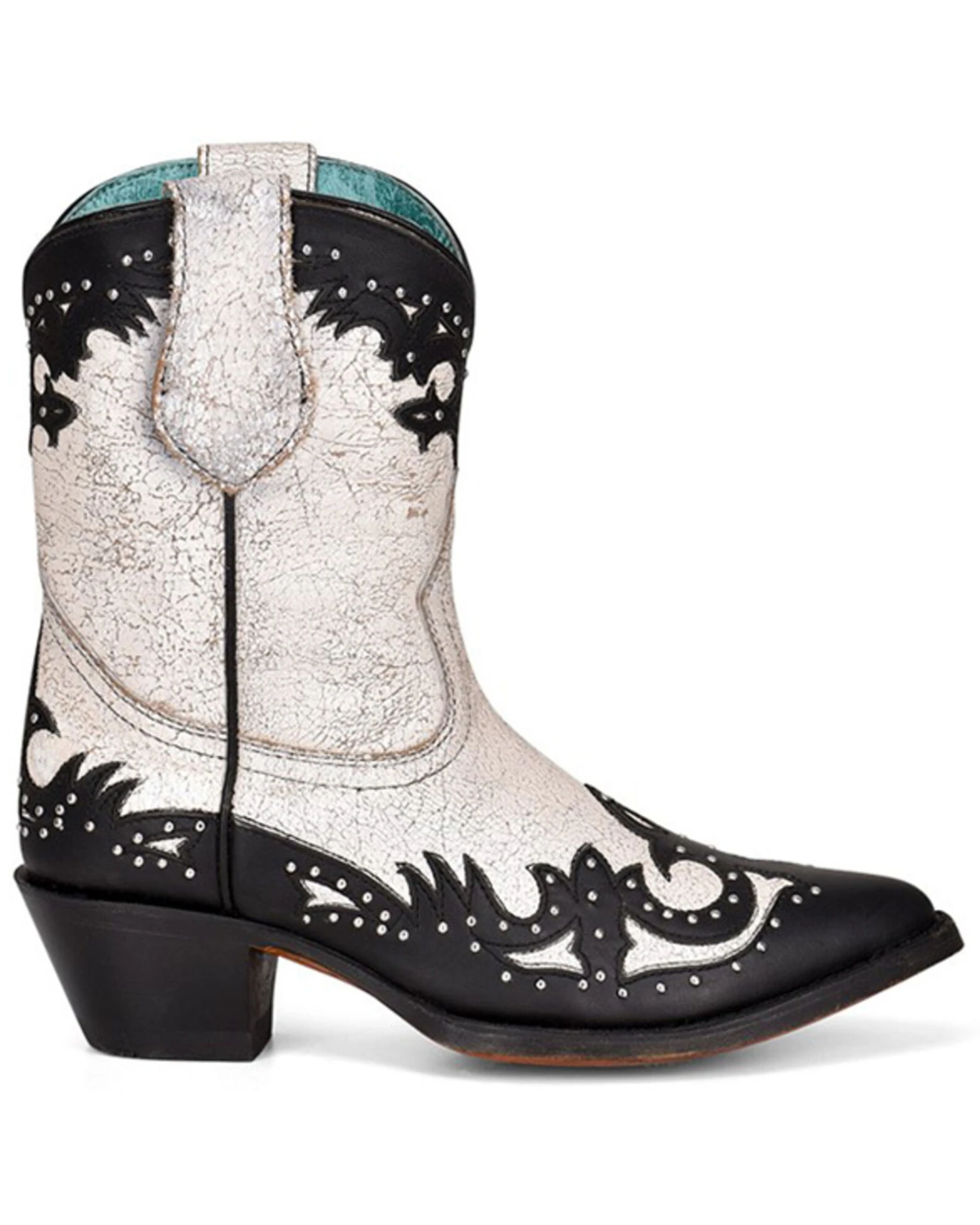 Corral Women's Black Overlay & Studs Western Boots - Pointed Toe - Image 2
