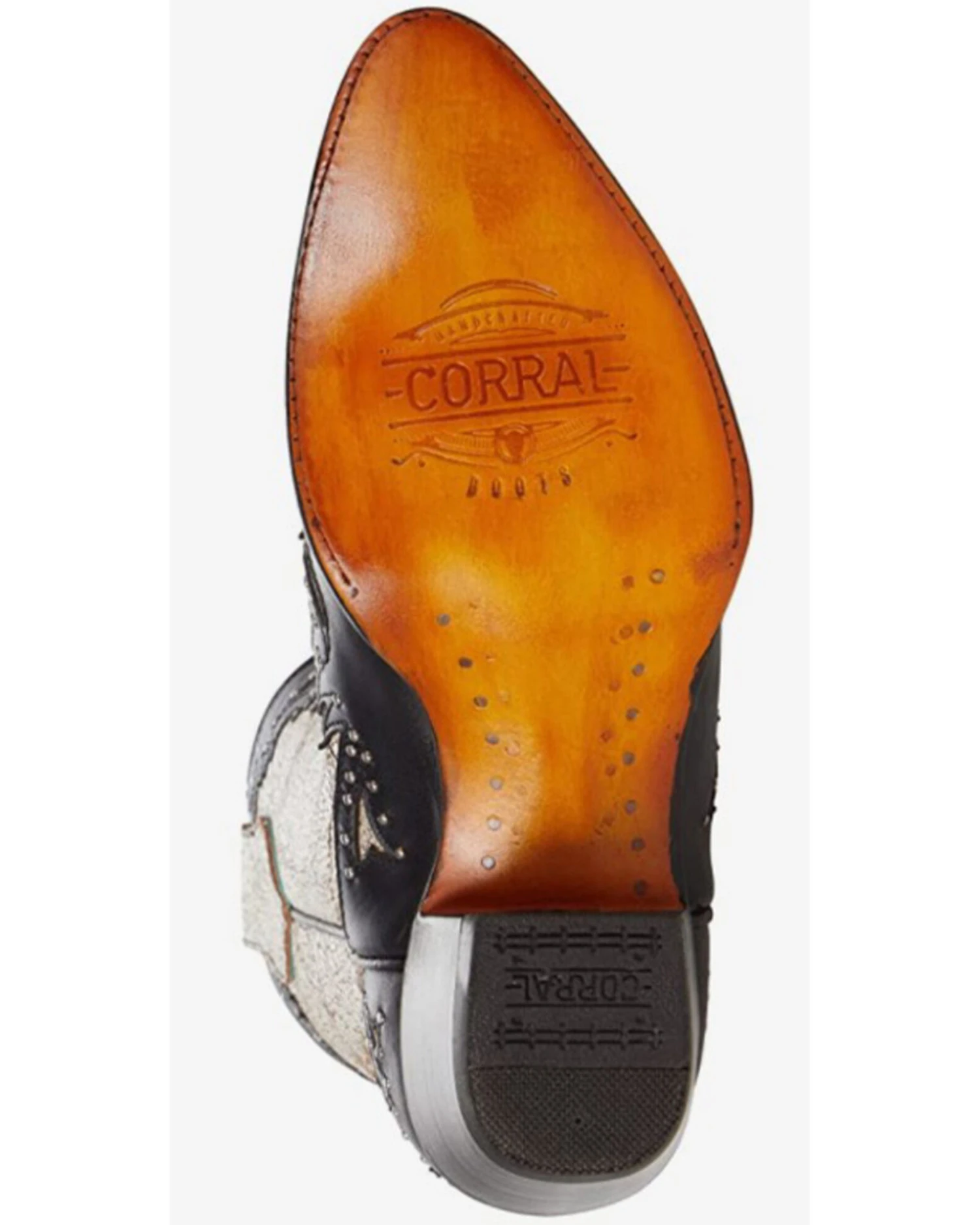 Corral Women's Black Overlay & Studs Western Boots - Pointed Toe - Image 6