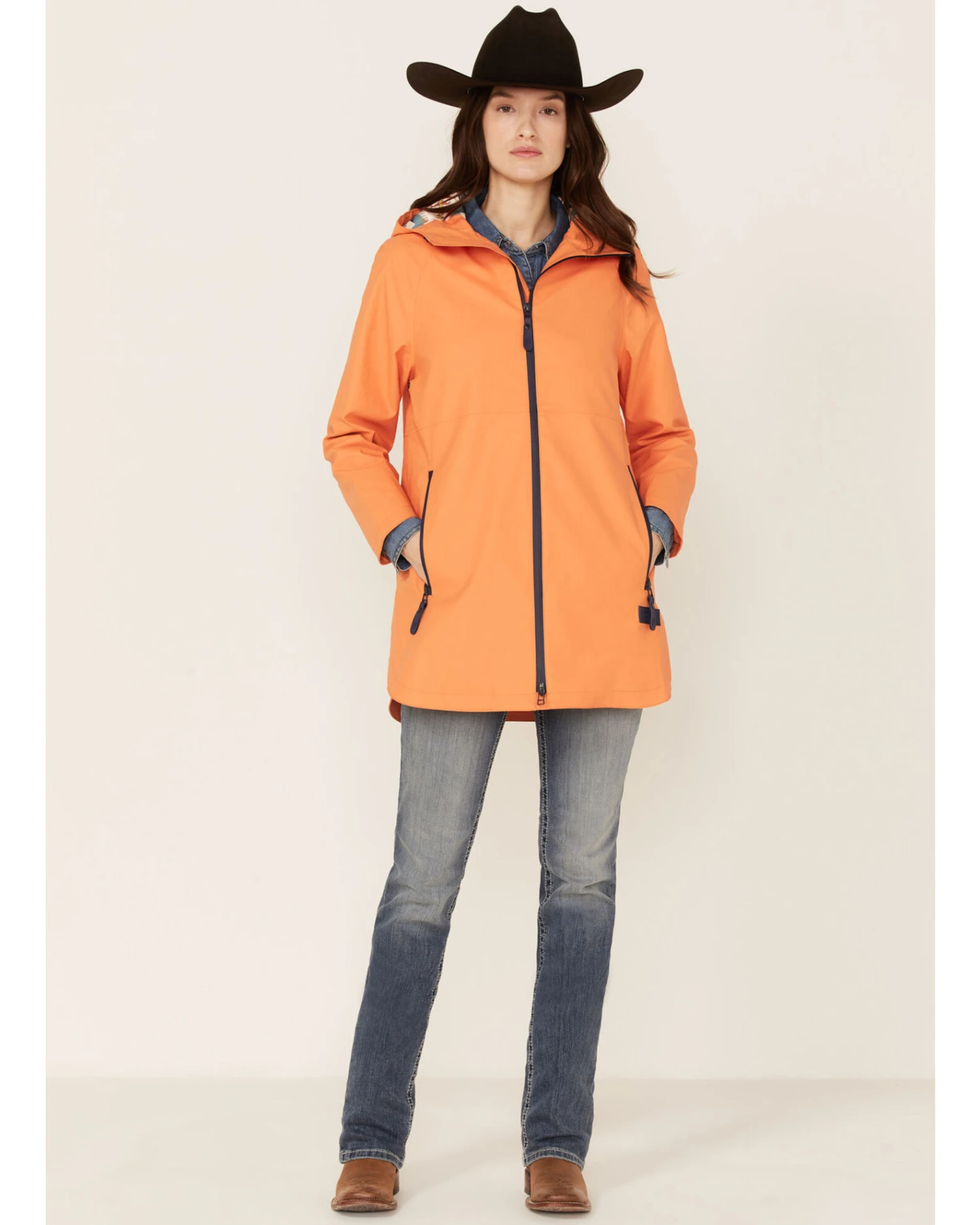 Pendleton Women's Shoalwater Hooded Rain Topper Jacket - Image 4