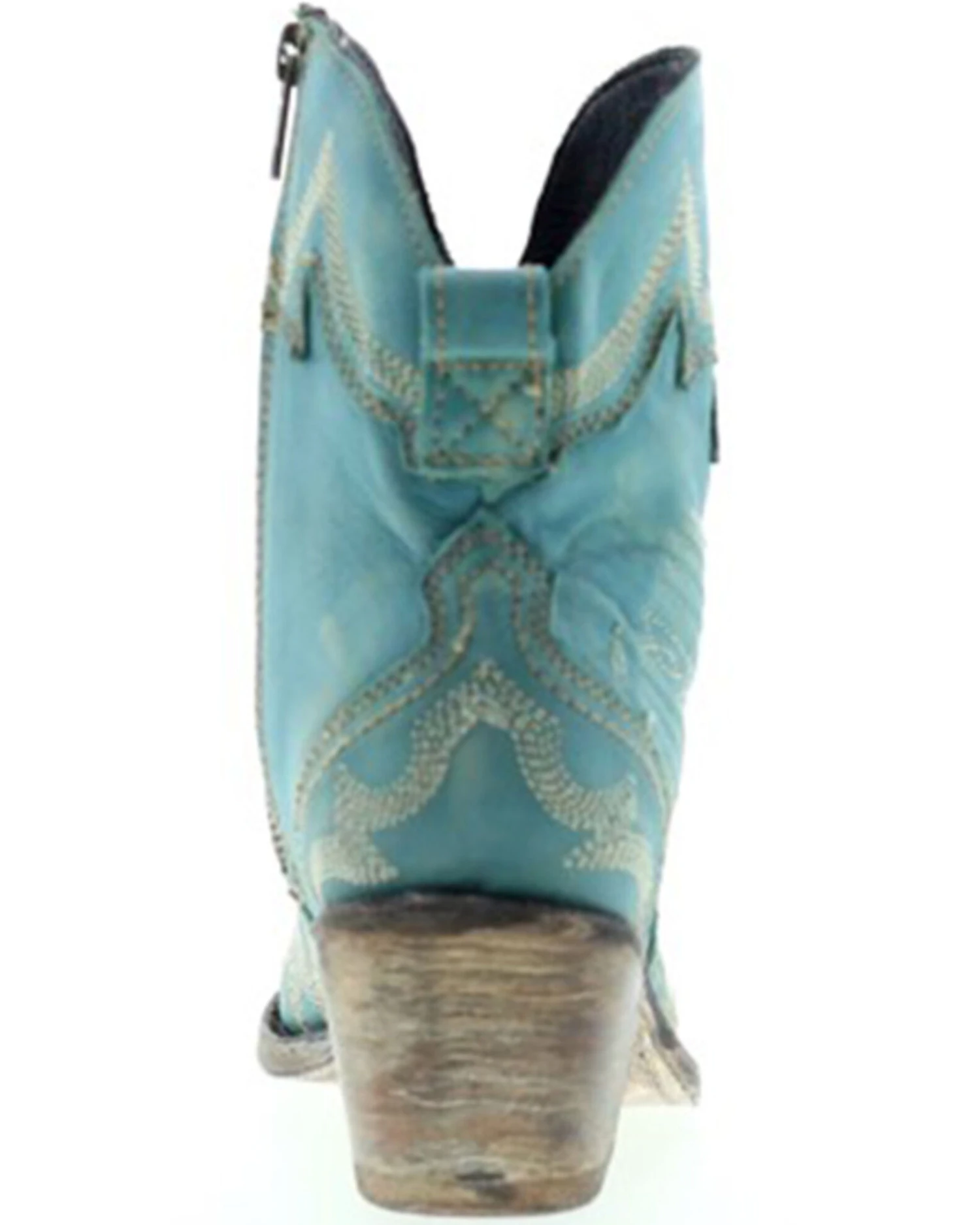 Liberty Black Women's Side Bug & Wrinkle Fontana Crack Short Western Boots - Pointed Toe - Image 5