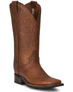 Circle G Women's Embroidered Leather Western Boots - Broad Square Toe 