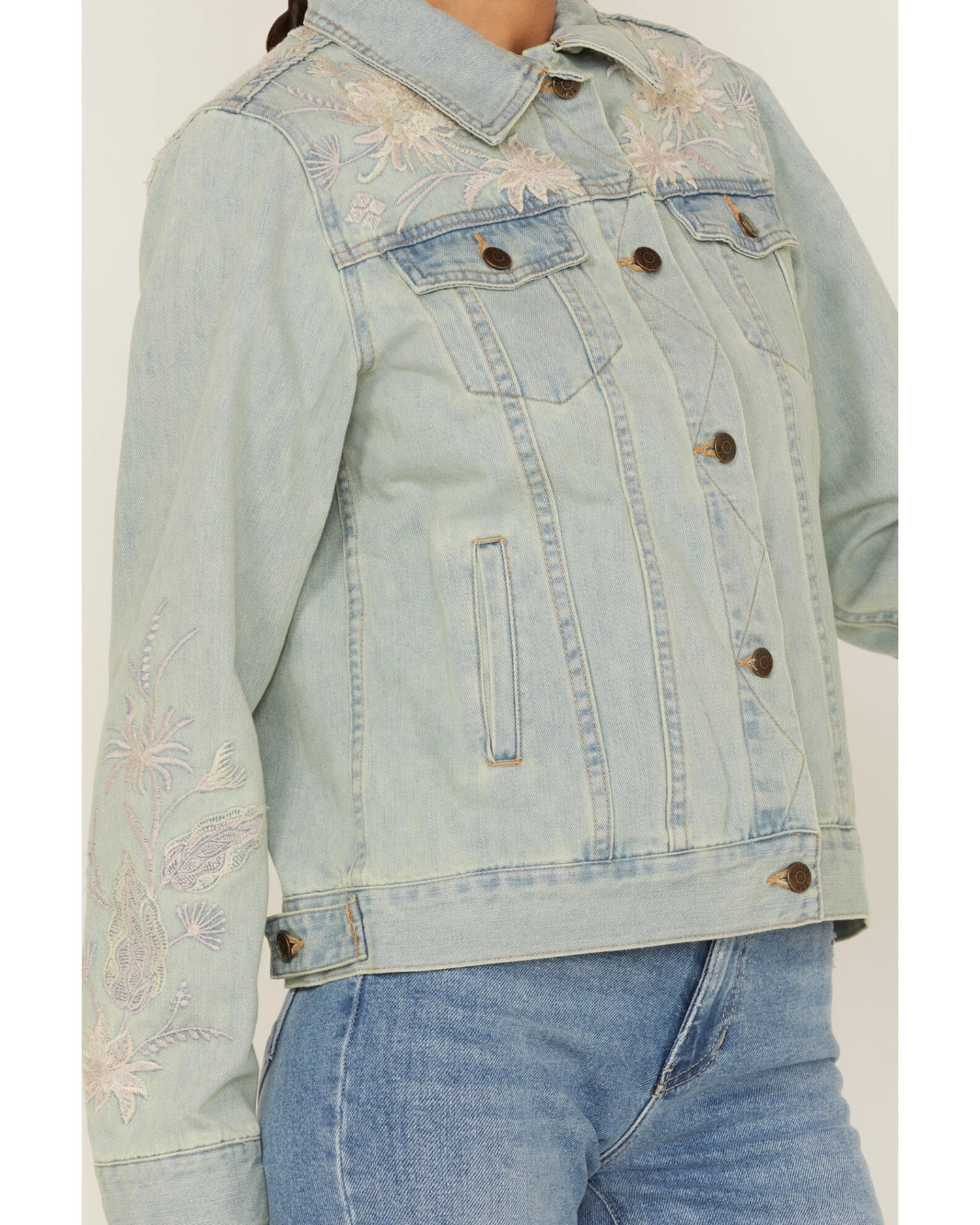 Johnny Was Women's Devere Embroidered Denim Jacket - Image 2