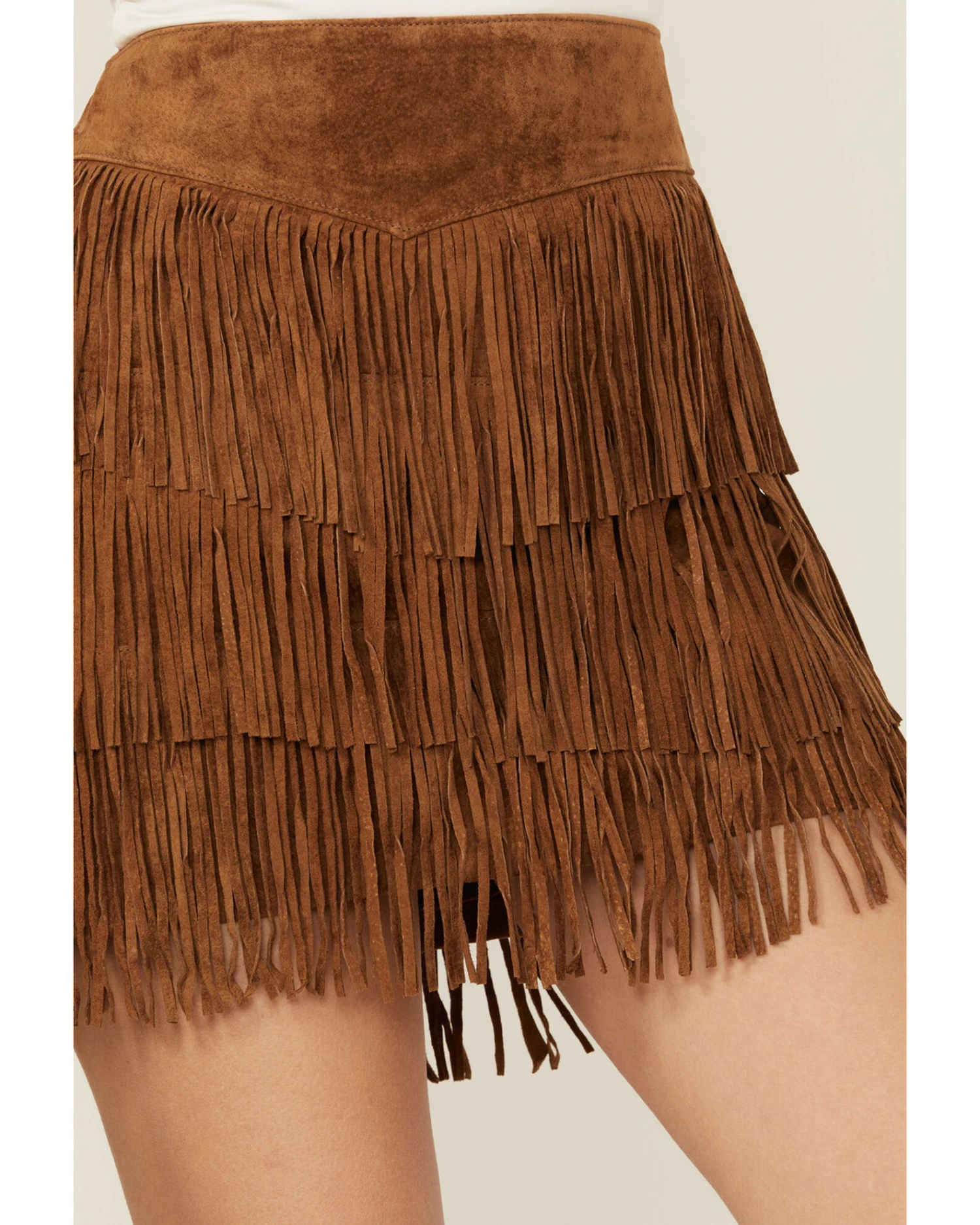 Scully Women's Fringe Tiered Suede Mini Skirt - Image 2
