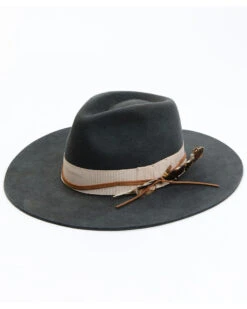 Shyanne Women's Pleated Ribbon & Feather Fedora Western Hat