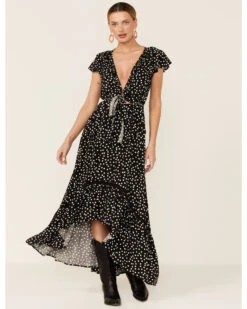 Beyond The Radar Women's Polka Dot Picnic Midi Dress 