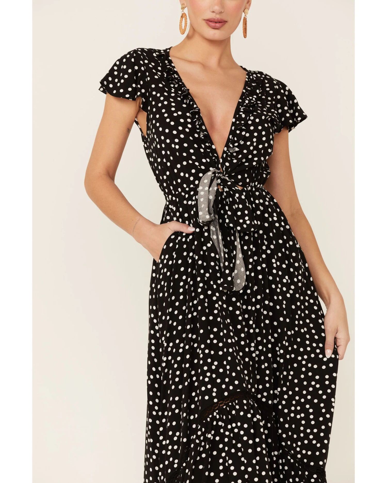Beyond The Radar Women's Polka Dot Picnic Midi Dress - Image 2