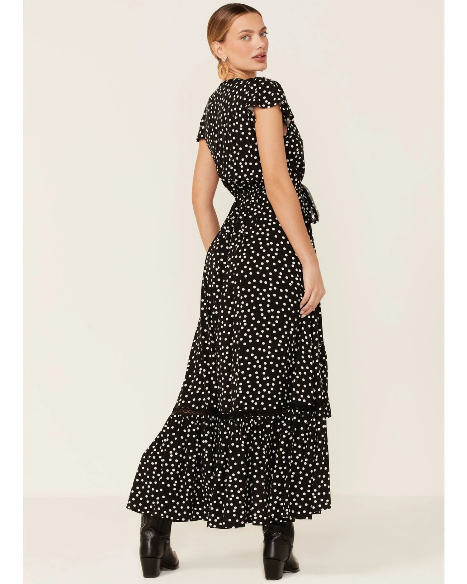 Beyond The Radar Women's Polka Dot Picnic Midi Dress - Image 3