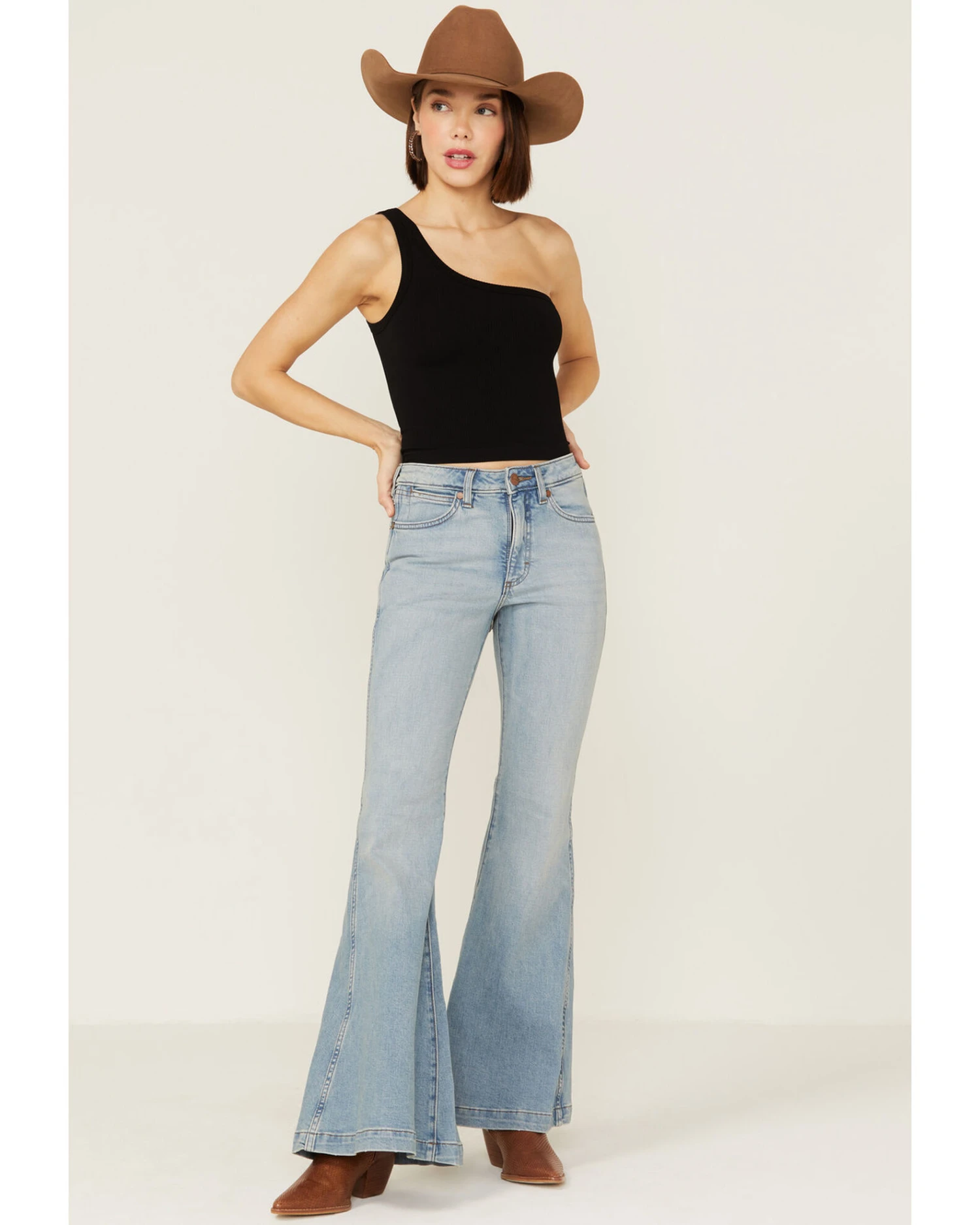 Fornia Women's Top One One Shoulder Ribbed Cami Top - Image 4