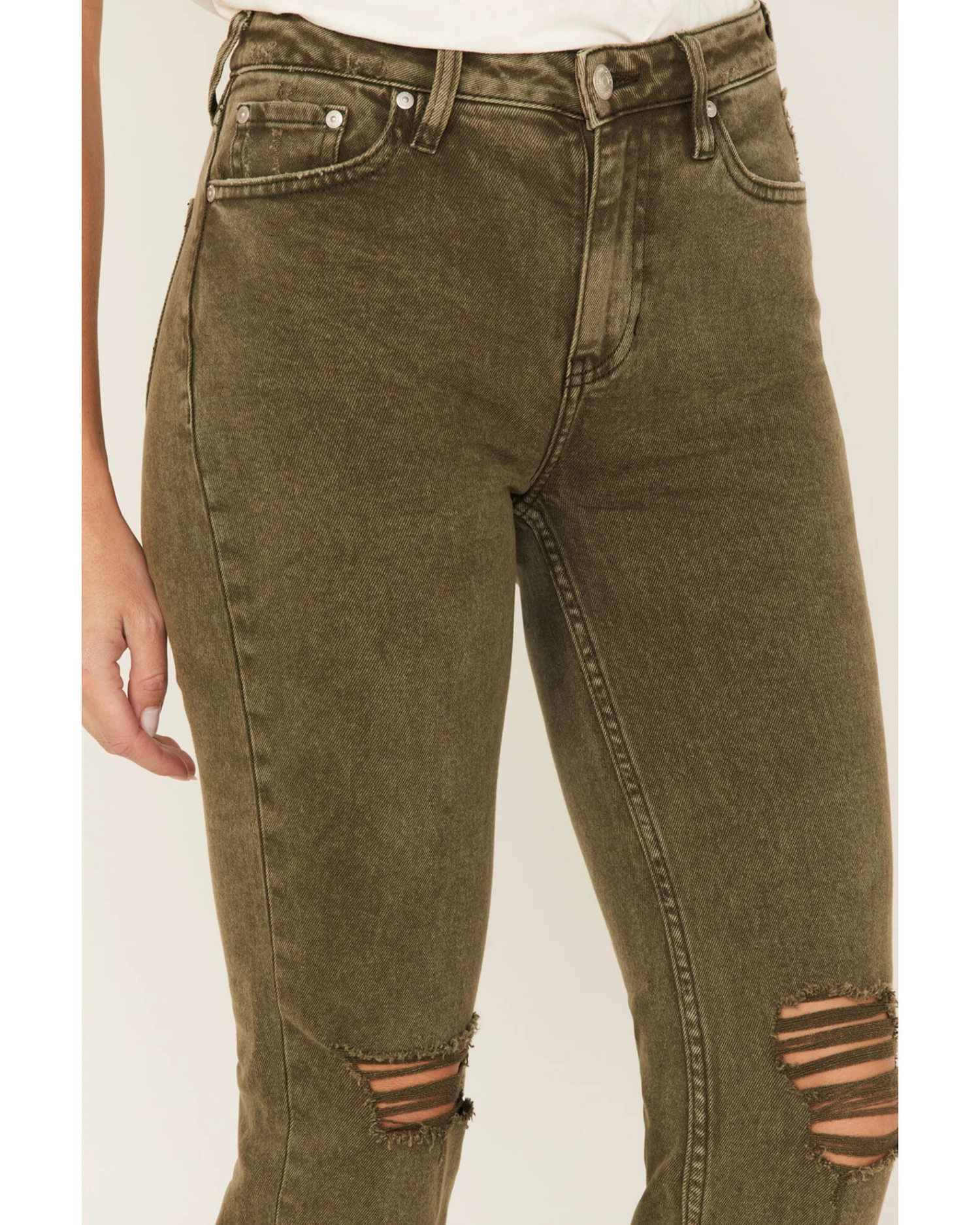 Cleo + Wolf Women's High Rise Ankle Straight Jeans - Image 2