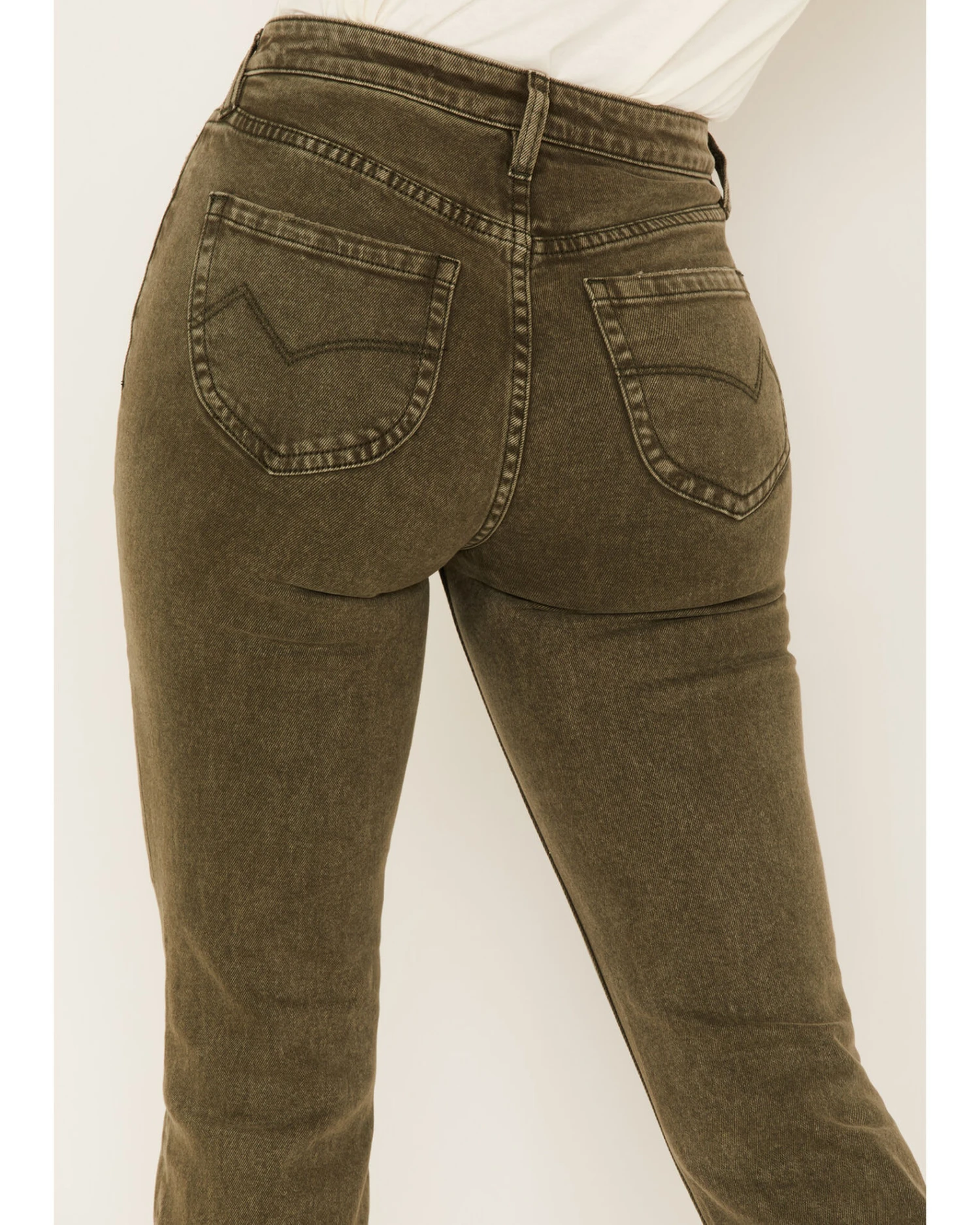 Cleo + Wolf Women's High Rise Ankle Straight Jeans - Image 4