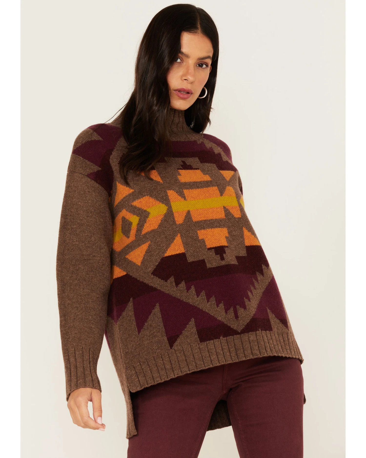 Pendleton Women's Mixed Print Western Sweater