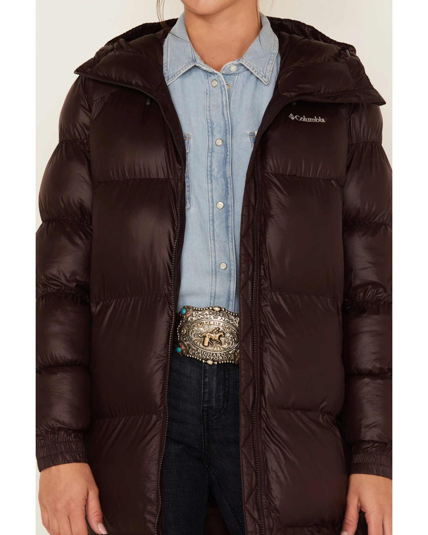 Columbia Women's Pike Lake Pong Hooded Puffer Jacket - Image 3