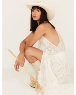 Free People Women's Dolly Ruffle Lace Bodysuit Dress