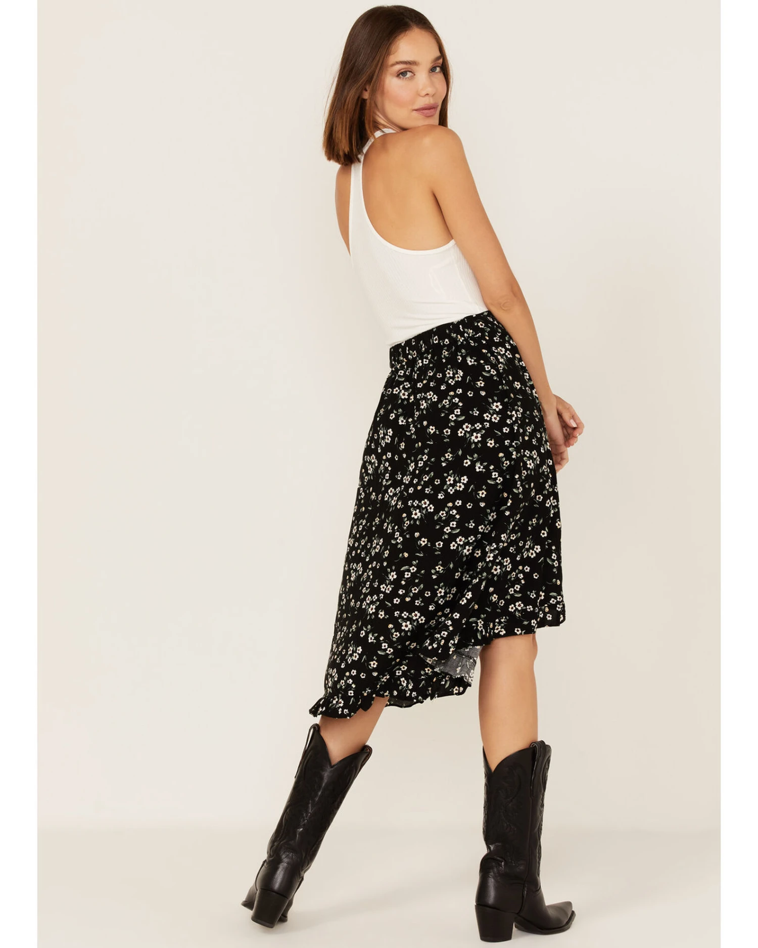 Beyond The Radar Women's Floral Print Midi Skirt - Image 3