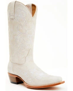 Shyanne Women's Lasy Floral Embroidered Western Boots - Snip Toe 