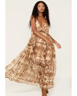 Free People Women's Julianna Abstract Print Maxi Dress