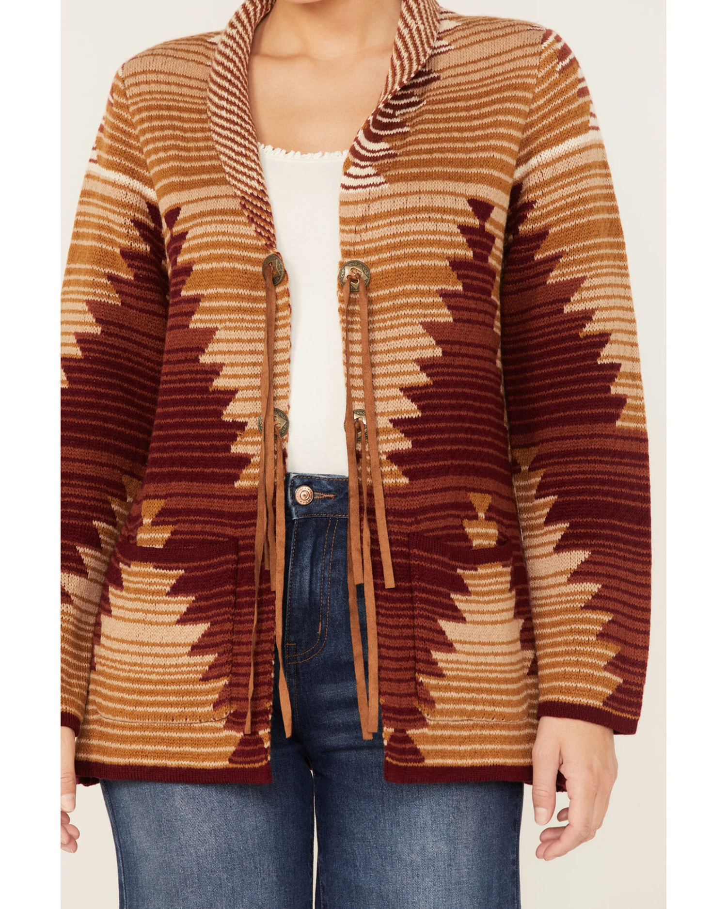 Cotton & Rye Women's Southwestern Knit Cardigan - Image 3