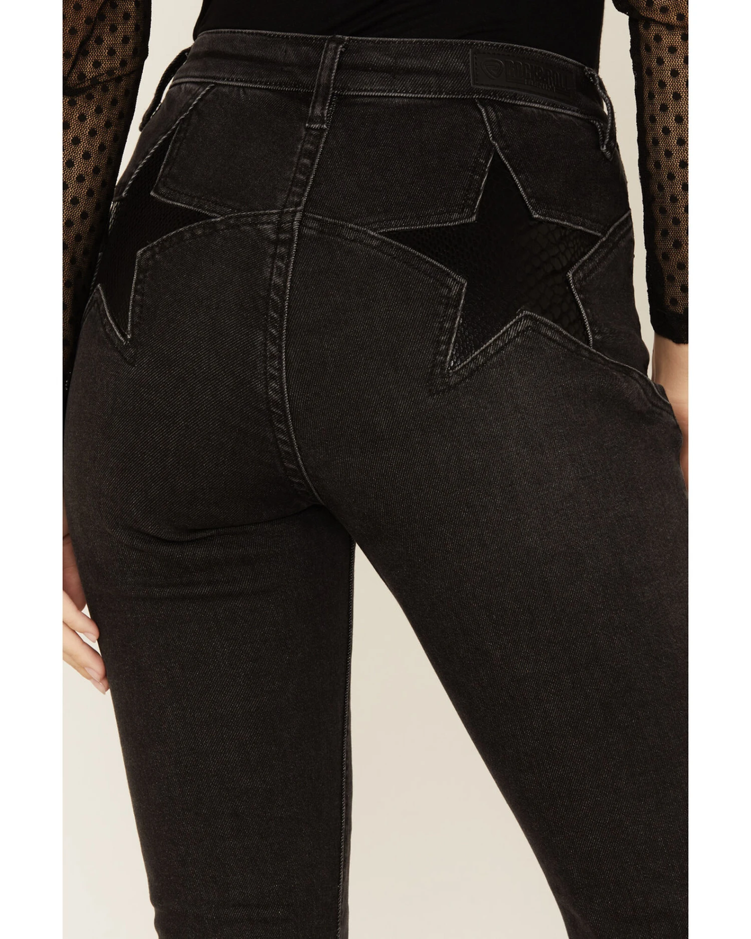 Rock & Roll Denim Women's High Rise Star Back Flare Jeans - Image 2