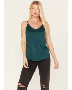 Shyanne Women's Faux Suede Latter Trim Cami 