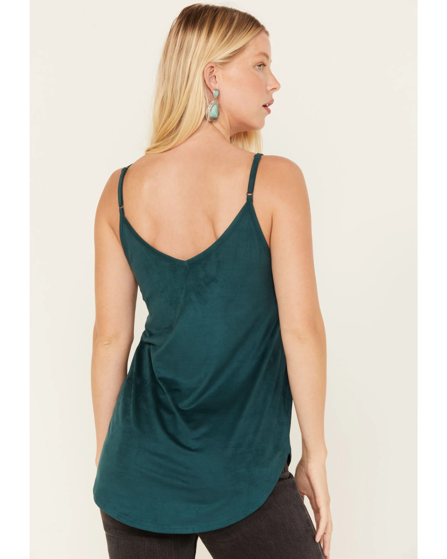 Shyanne Women's Faux Suede Latter Trim Cami - Image 4