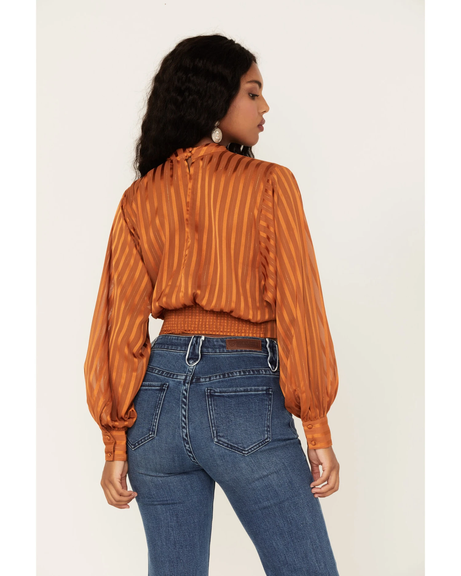 Flying Tomato Women's Shadow Stripe Top - Image 4