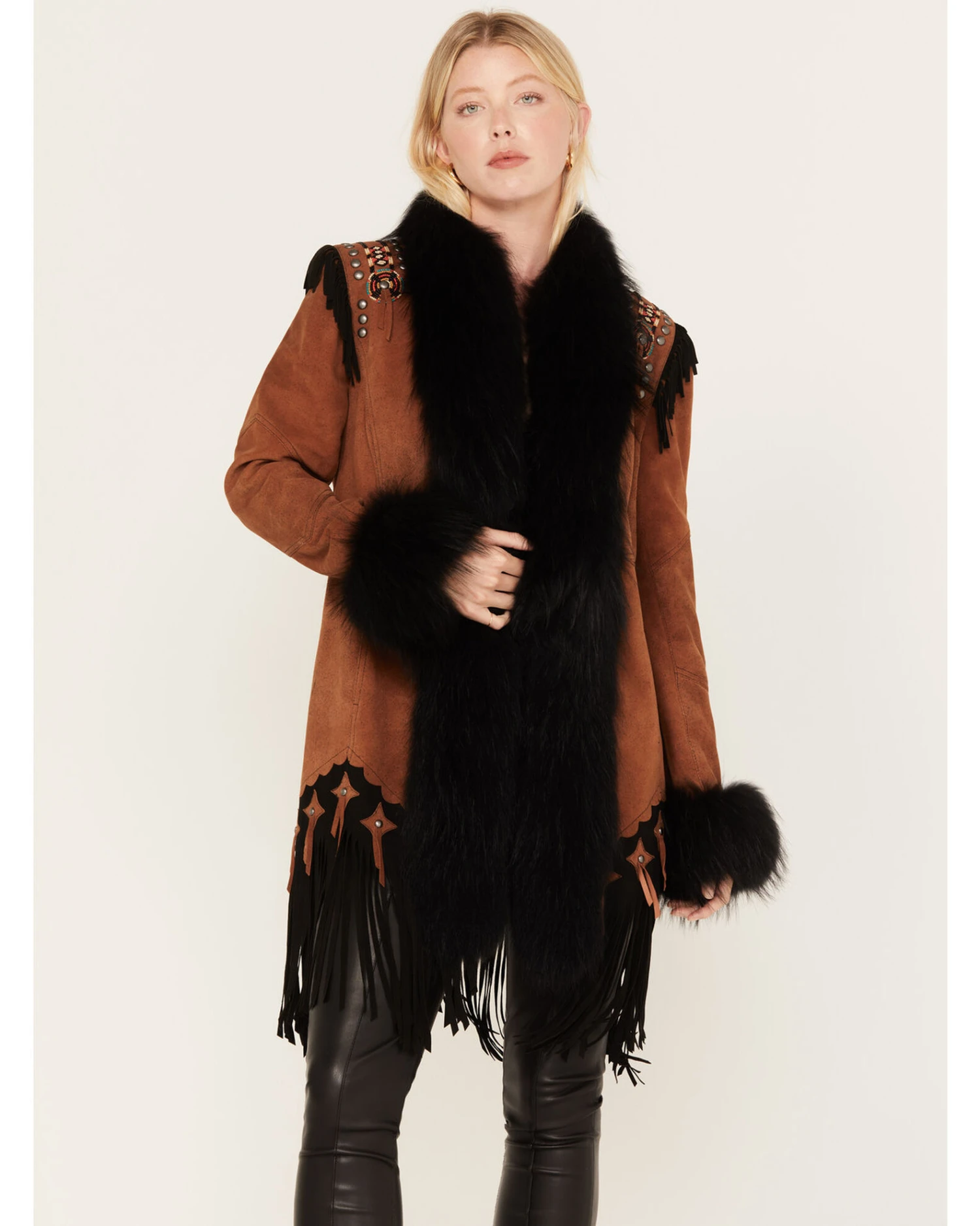 Double D Ranch Women's Morning Star Leather Jacket