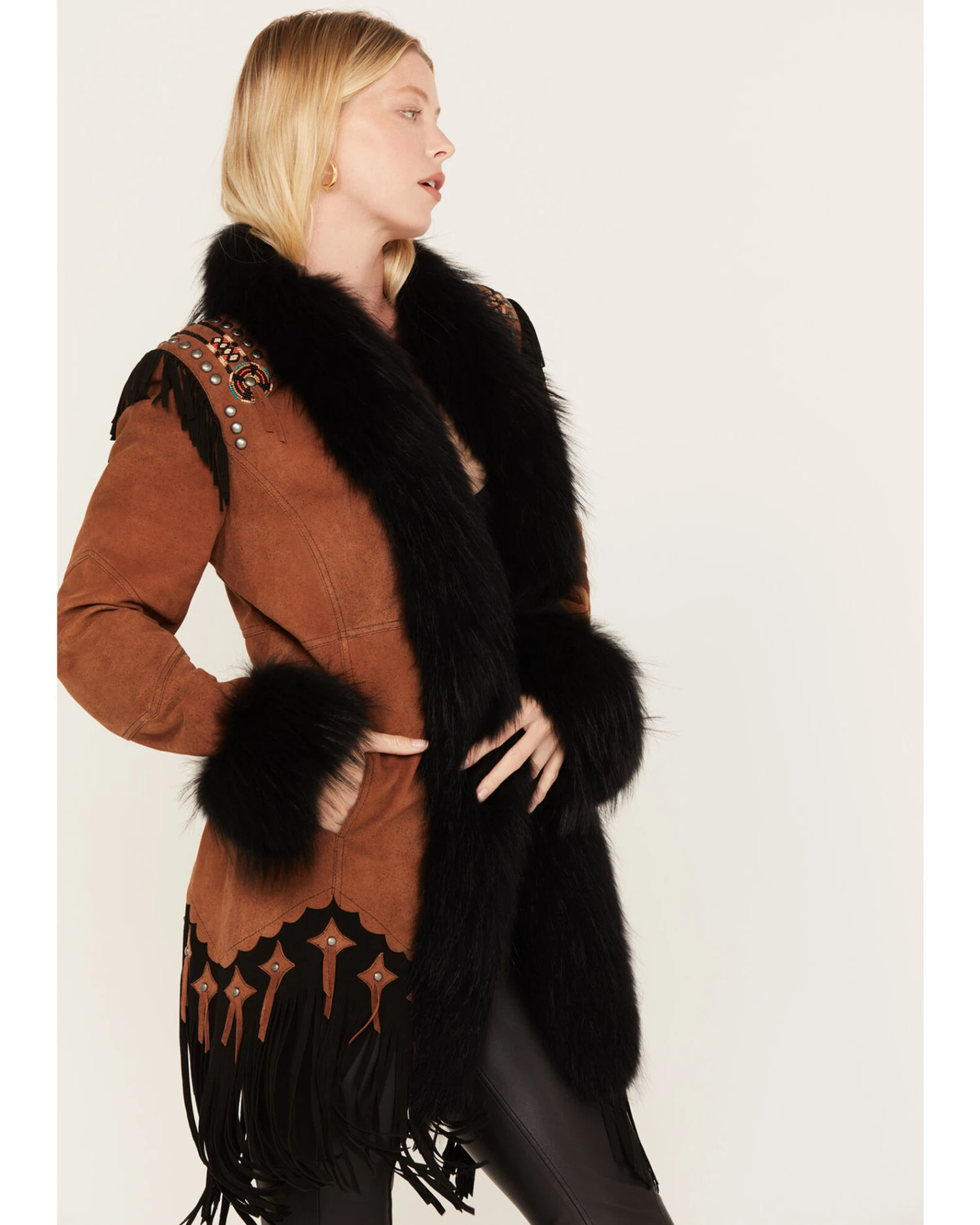 Double D Ranch Women's Morning Star Leather Jacket - Image 2