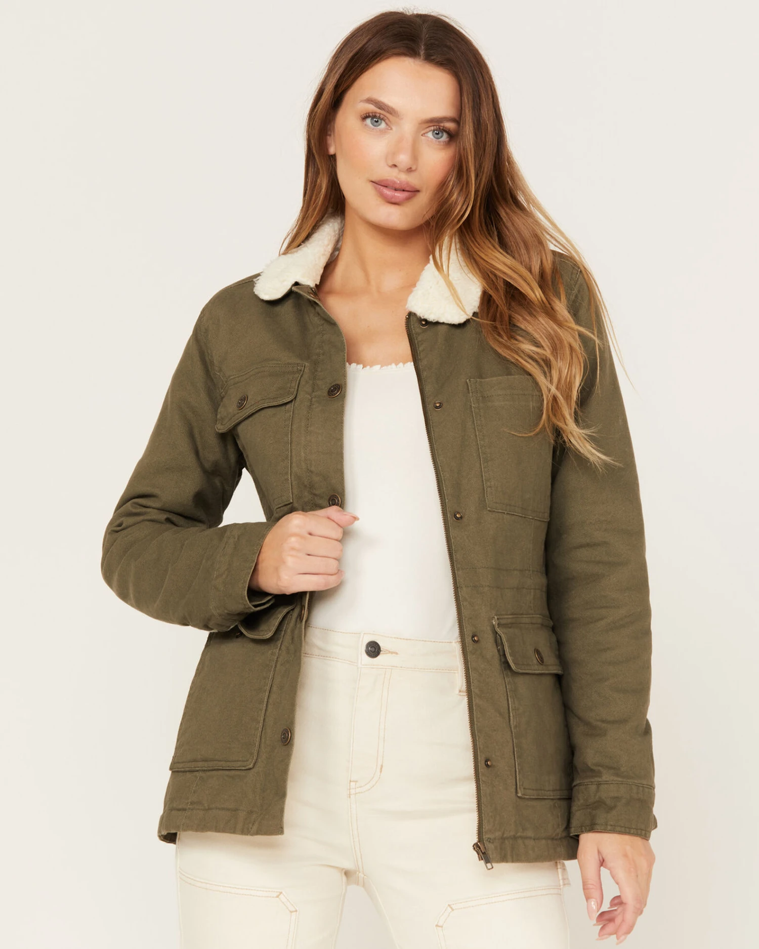 Cleo + Wolf Women's Faux Shearling Jacket