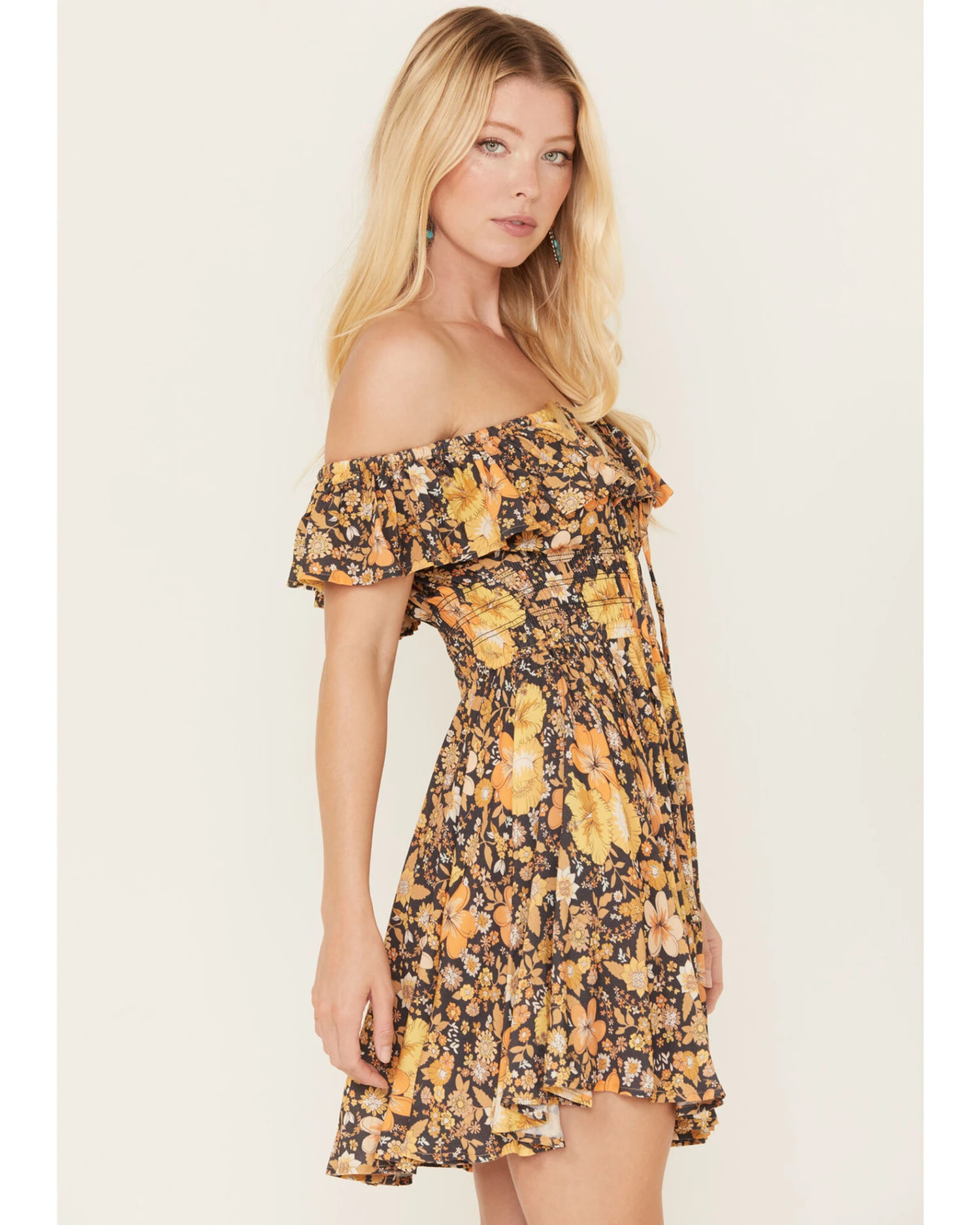 Spell Women's Hibiscus Lane Off-Shoulder Sun Dress