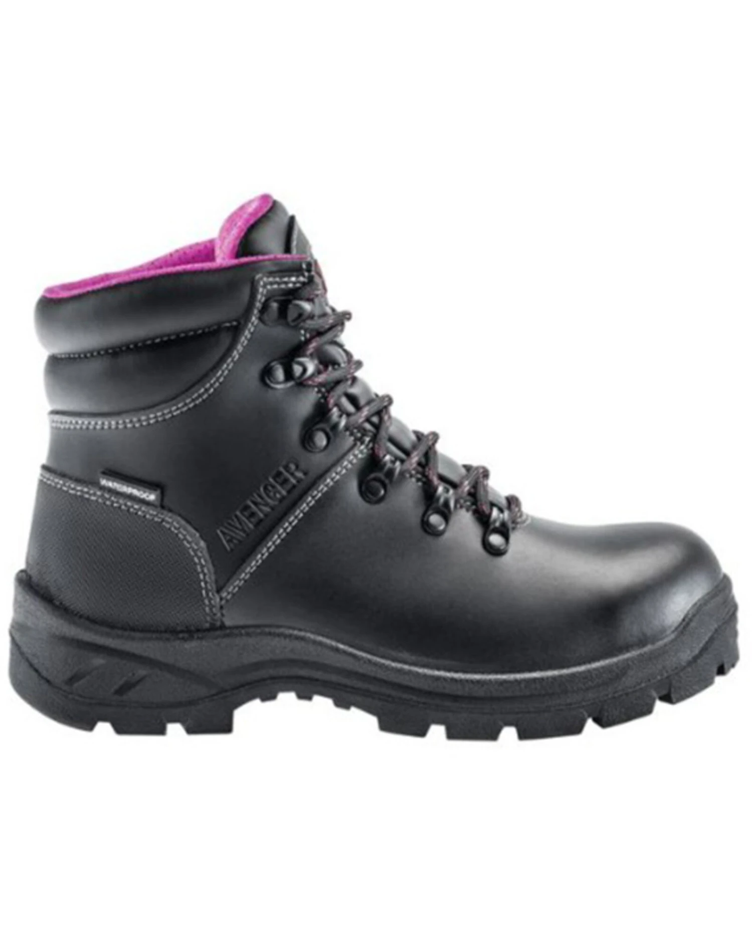 Avenger Women's Builder Mid 6" Lace-Up Waterproof Work Boots - Steel Toe - Image 2