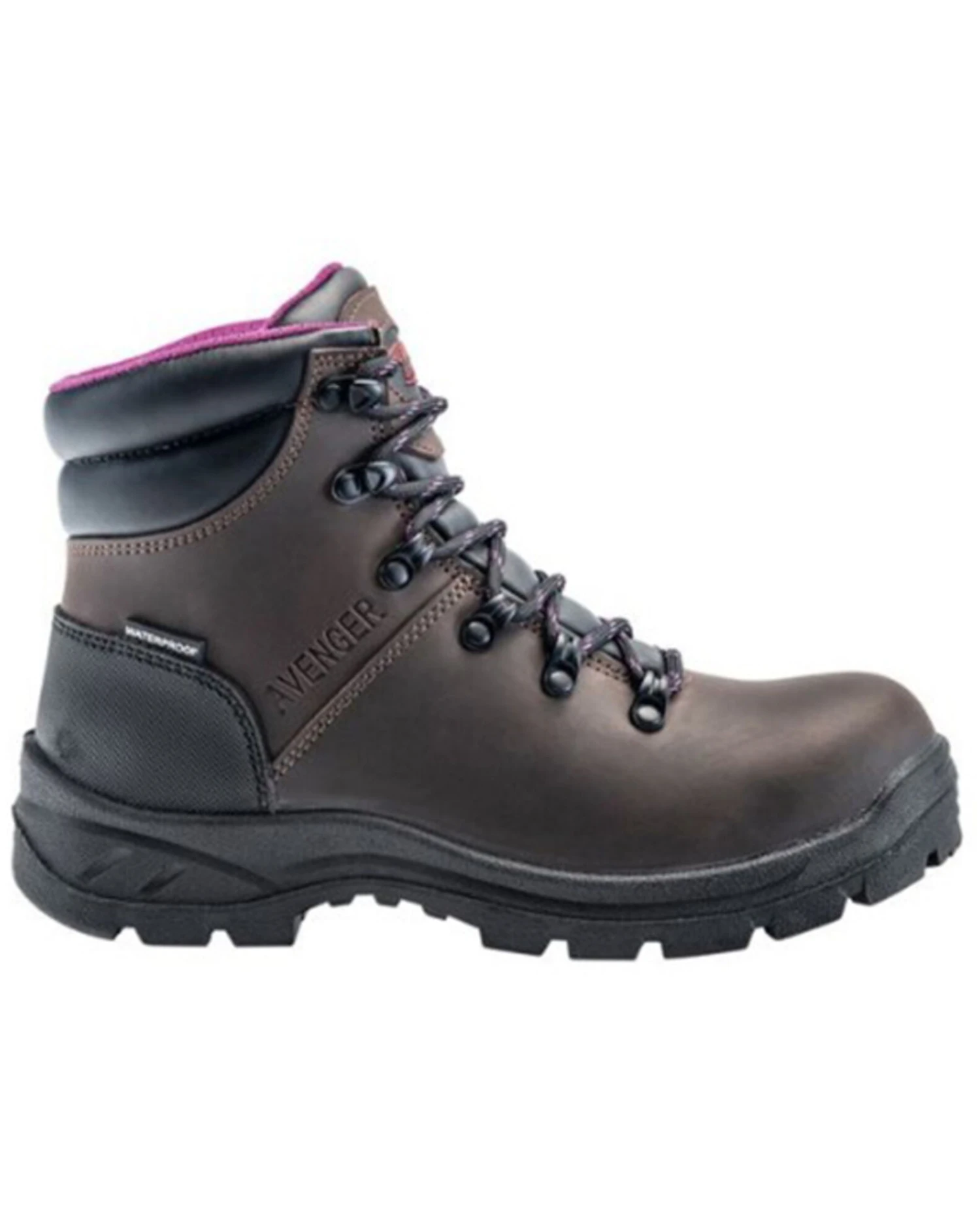 Avenger Women's Builder Mid 6" Lace-Up Waterproof Hiking Work Boot - Steel Toe - Image 2