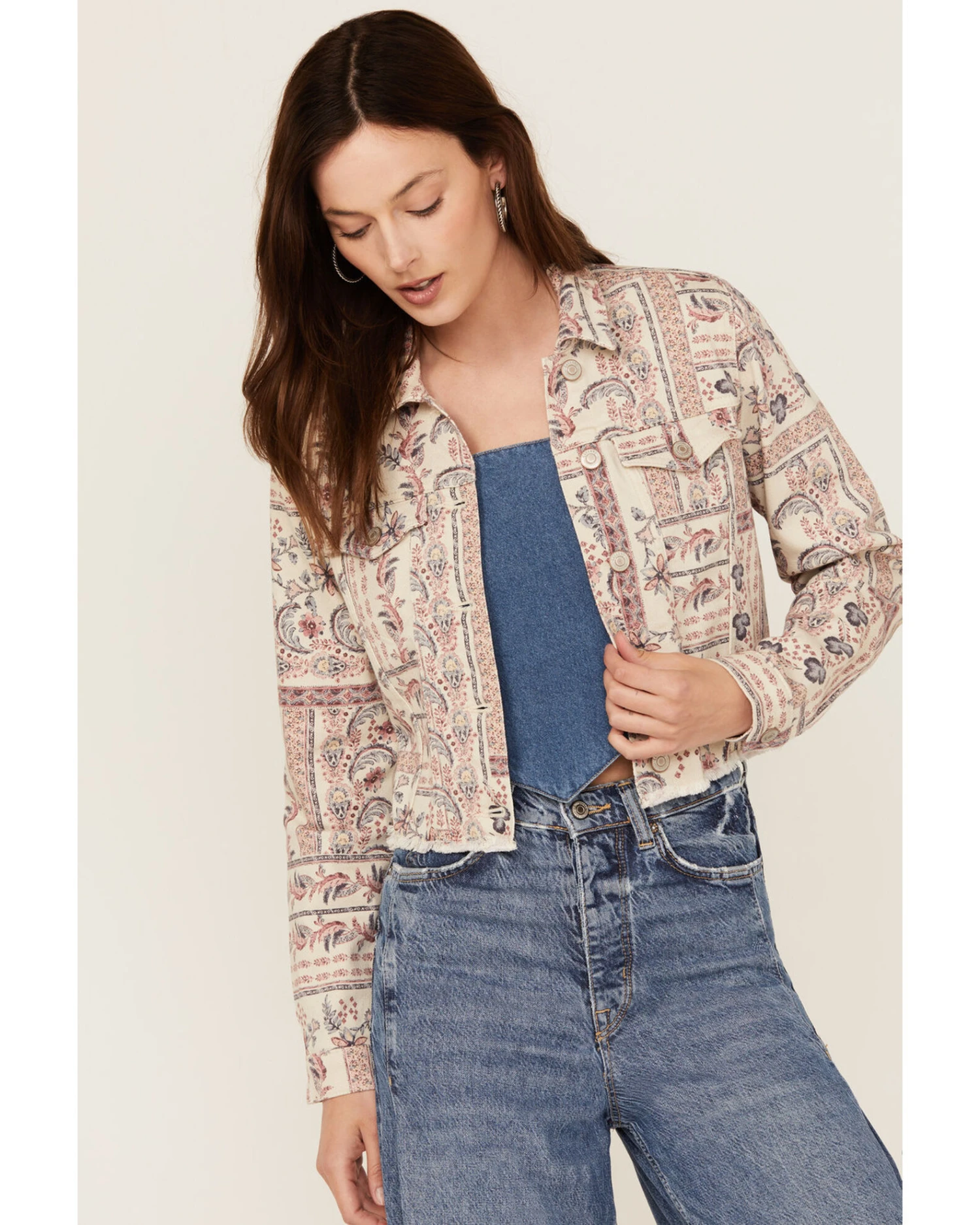 Shyanne Women's Americana Print Denim Jacket - Image 2