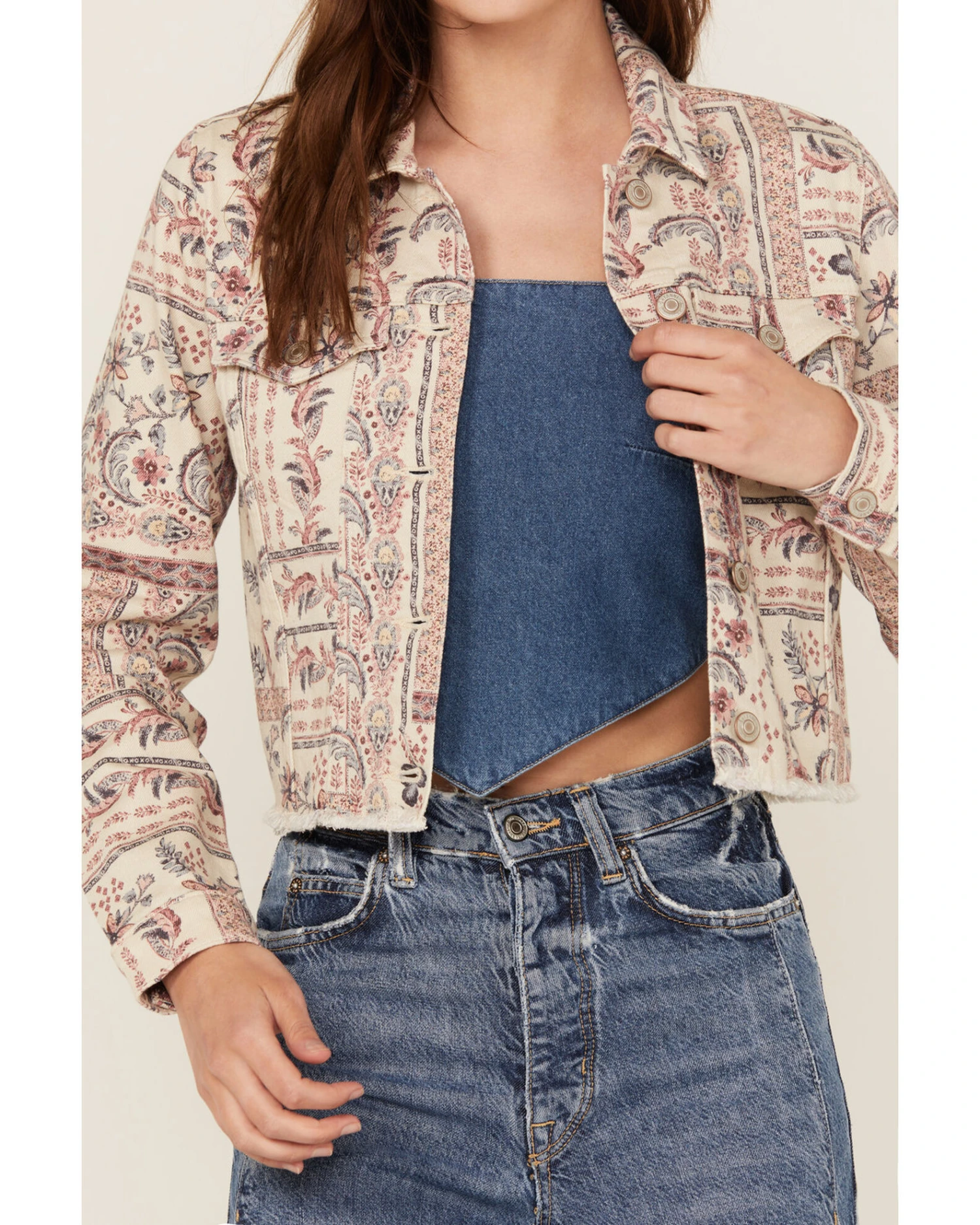 Shyanne Women's Americana Print Denim Jacket - Image 3