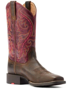 Ariat Women's Round Up Back Zip Western Performance Boots - Broad Square Toe